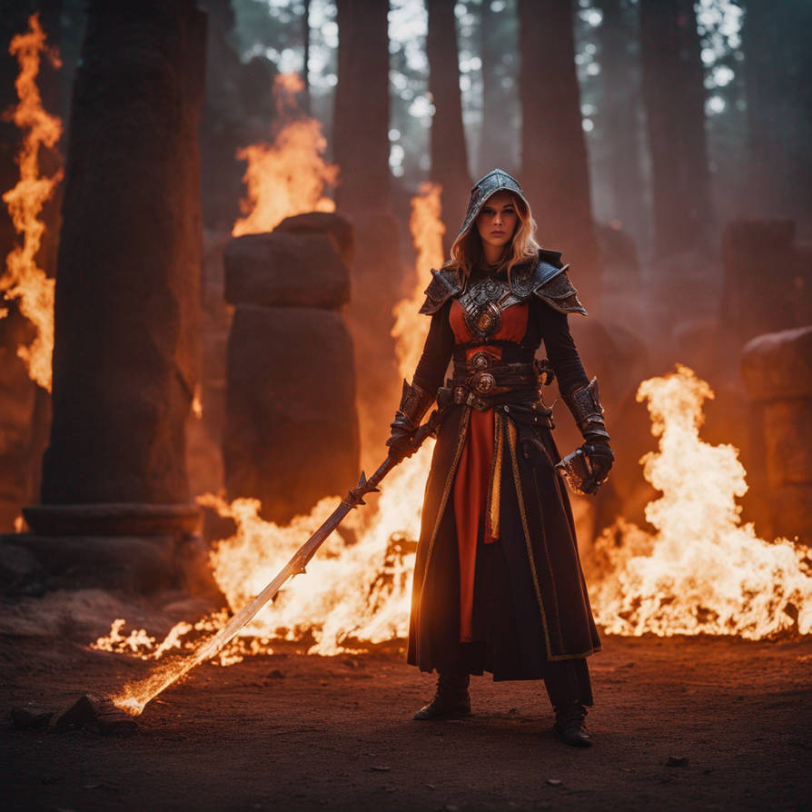 A fire wizard in a forest by MundoLegens1 on DeviantArt