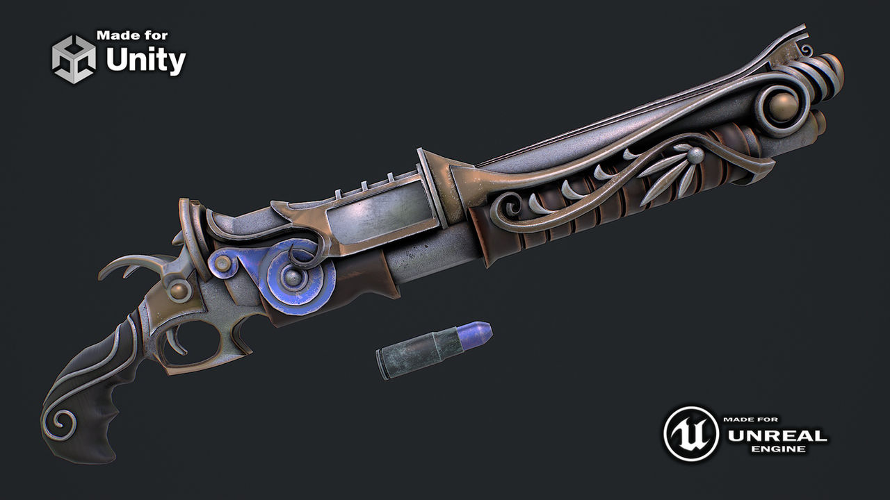 Fantasy Rifles Deviantart Fantasy rifle 3D model by NicuTepesVulpe on DeviantArt