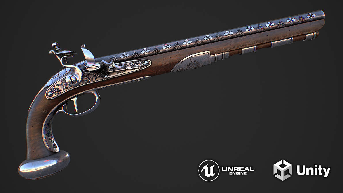 Flintlock pistol 3d model by NicuTepesVulpe on DeviantArt