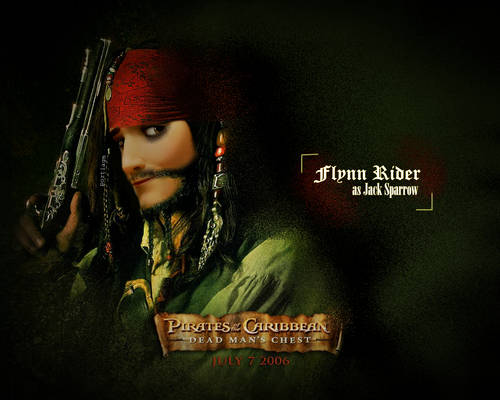 Flynn Rider as Jack Sparrow