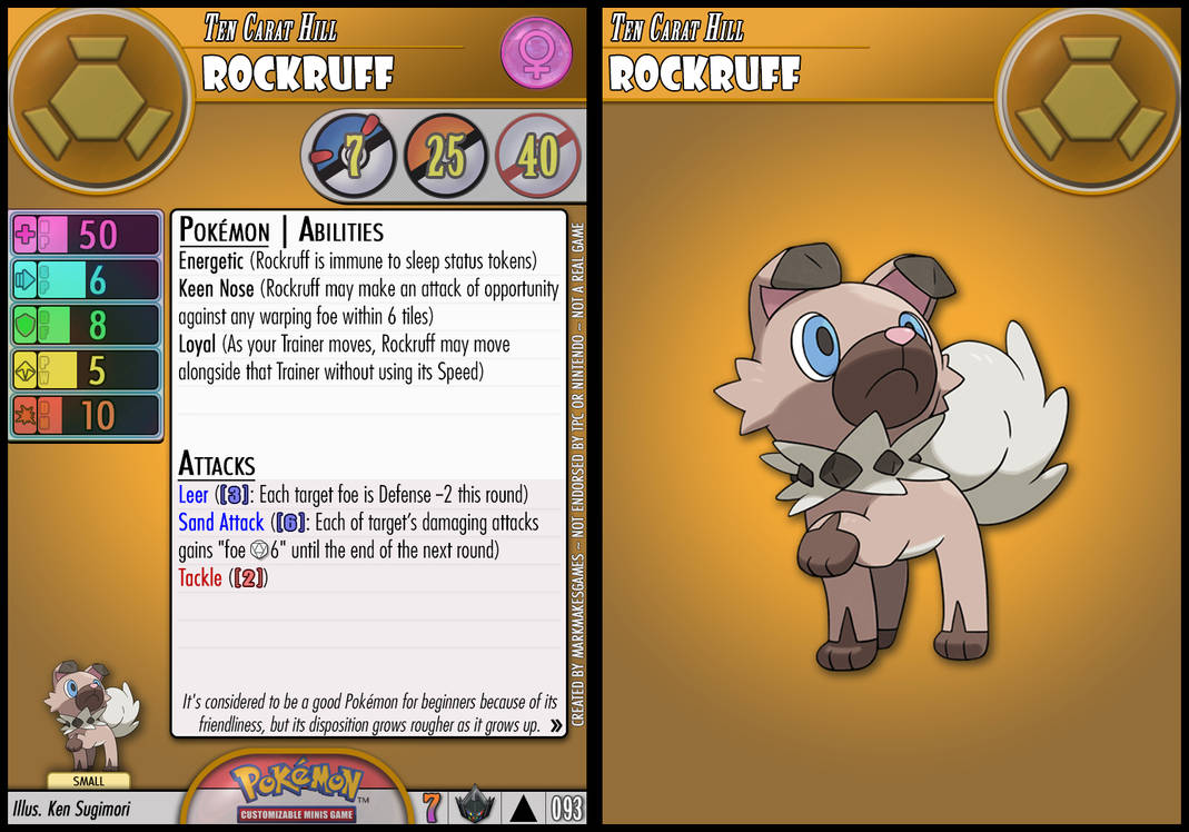 Rock Ruff Common Card Rockruff by PokemonCMG on DeviantArt