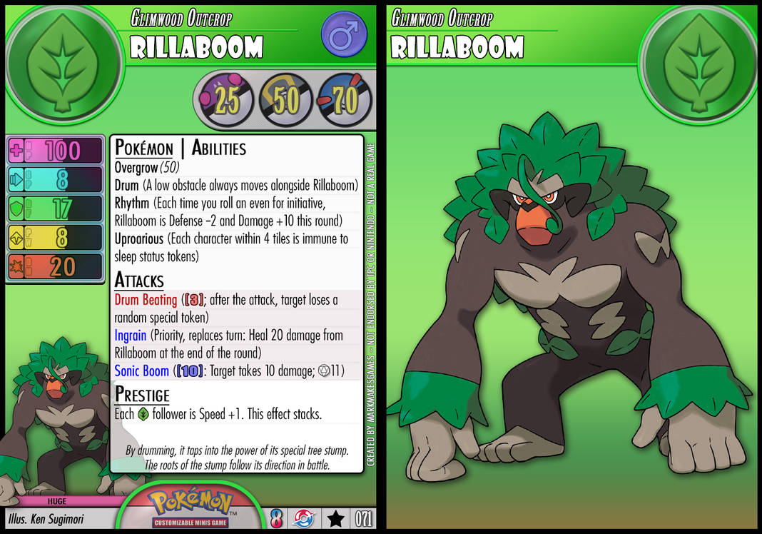 Kad Pokemon Rillaboom Rillaboom by PokemonCMG on DeviantArt