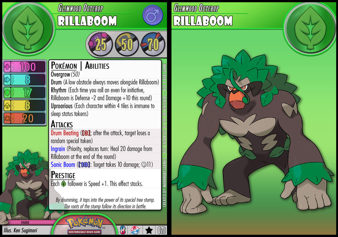 Pokemon Rillaboom Deviantart Rillaboom by PokemonCMG on DeviantArt