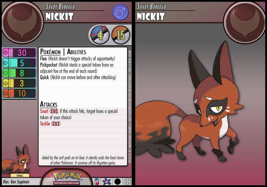 Basic Nickit Nickit by PokemonCMG on DeviantArt