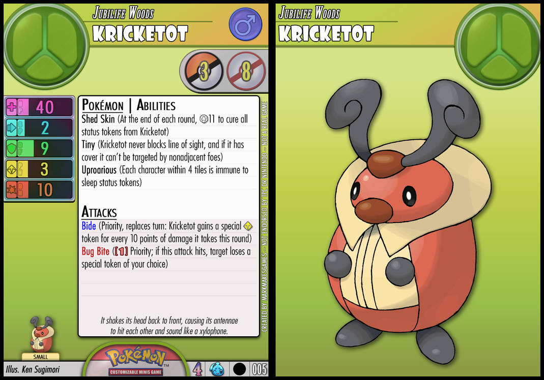 kricketot pokemon card My sib was complaining how he didn't have a Kricketot card, so I made a custom full art design of Kricketot, since I had been wanting to anyways!! I've been playing with