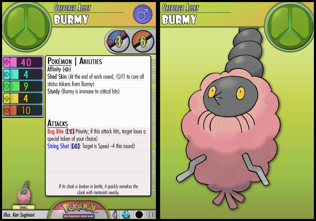 Burmy (Trash Cloak) by PokemonCMG on DeviantArt