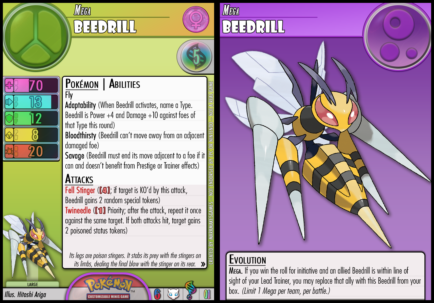Beedrill Line Pokemon Beedrill Mega Evolution