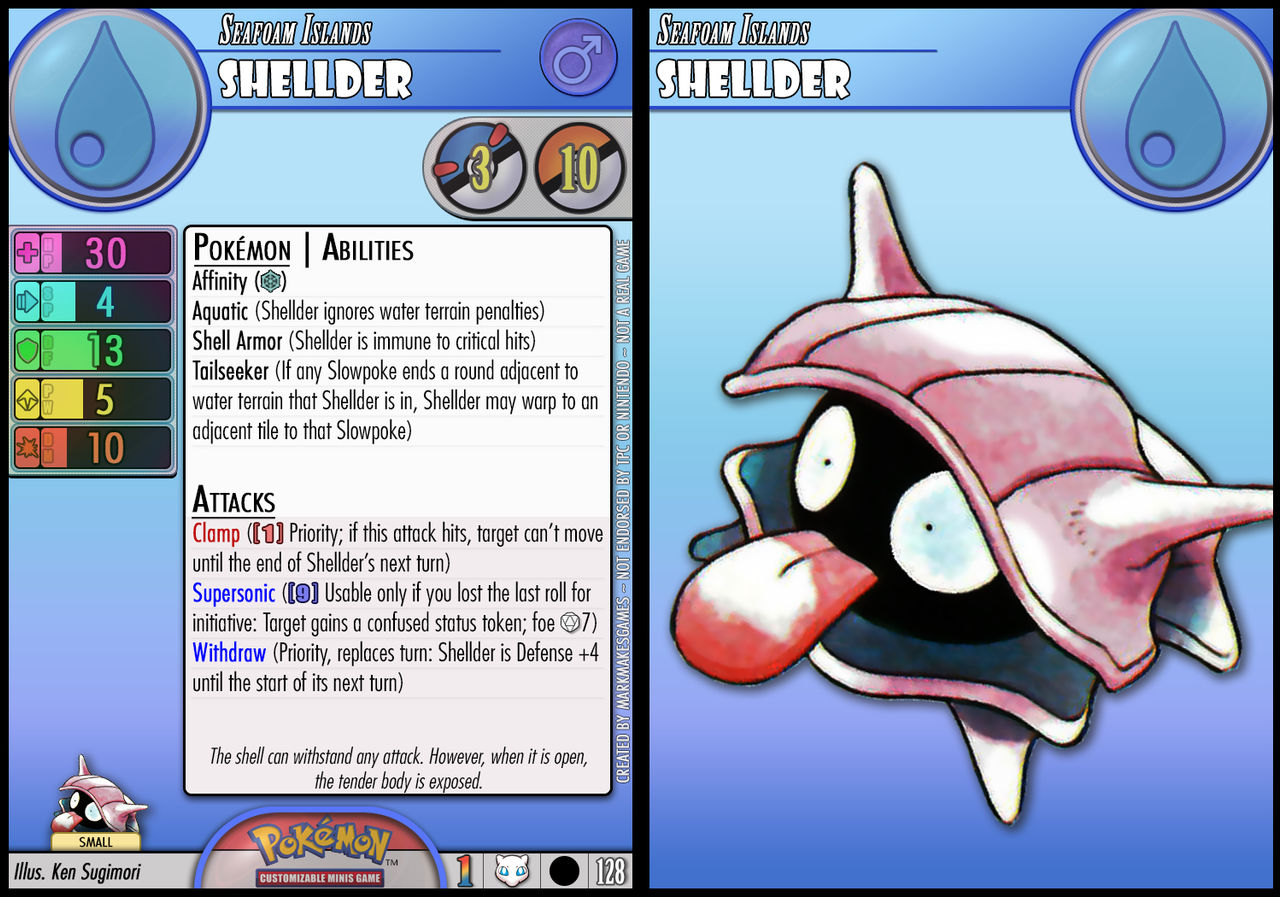 Shellder Character Shellder by PokemonCMG on DeviantArt