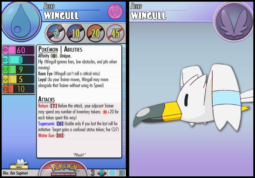 Wingull (Peeko) by PokemonCMG on DeviantArt