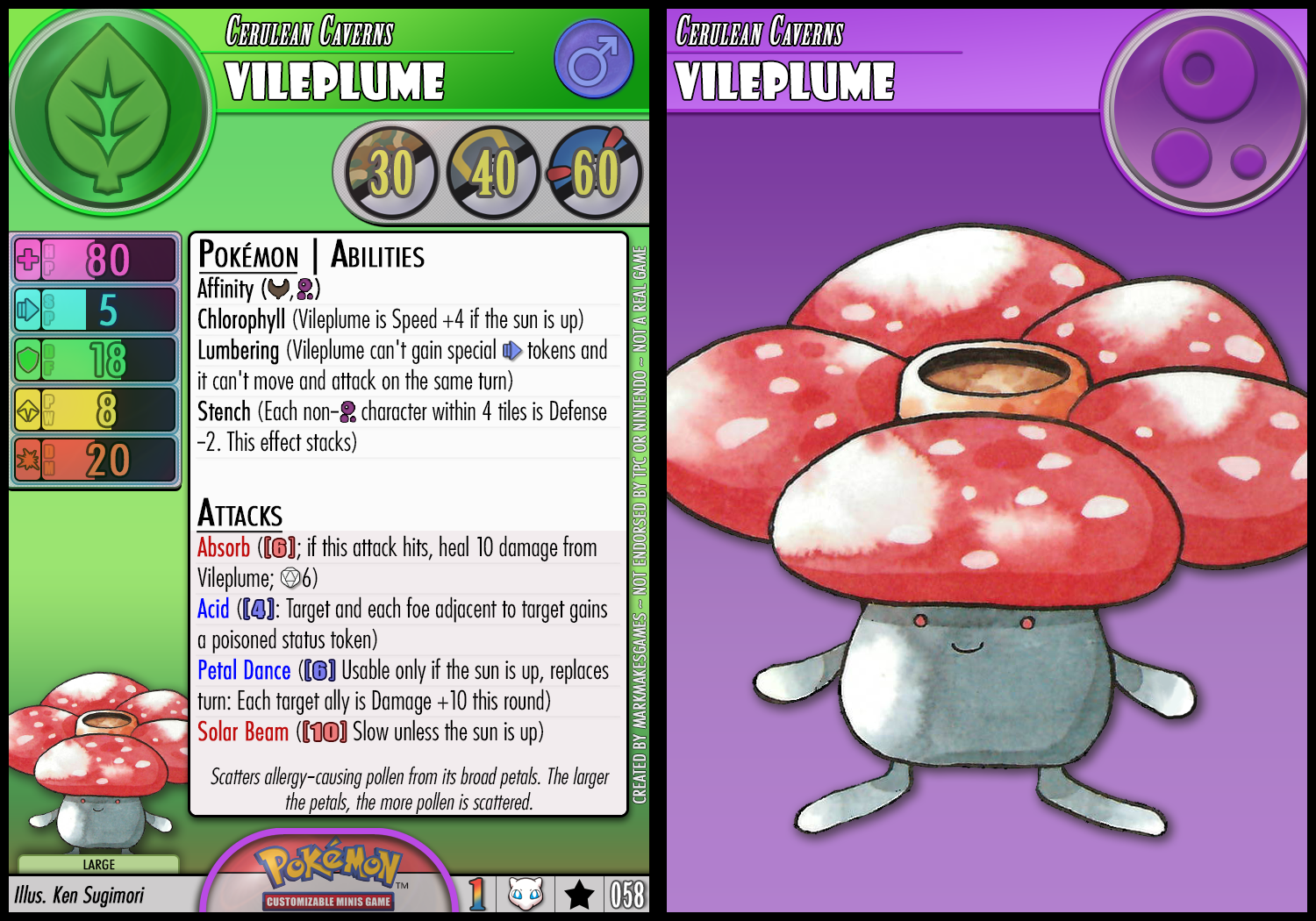 0045 Vileplume (cartas pokemon - pokedex) by estebangamer2001 on DeviantArt