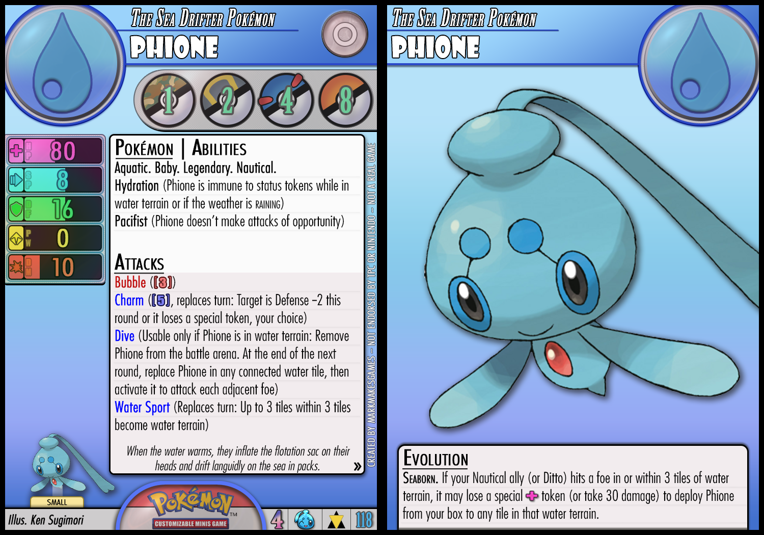 Pokemon #489 Phione (+Shiny) by Skavyy on DeviantArt