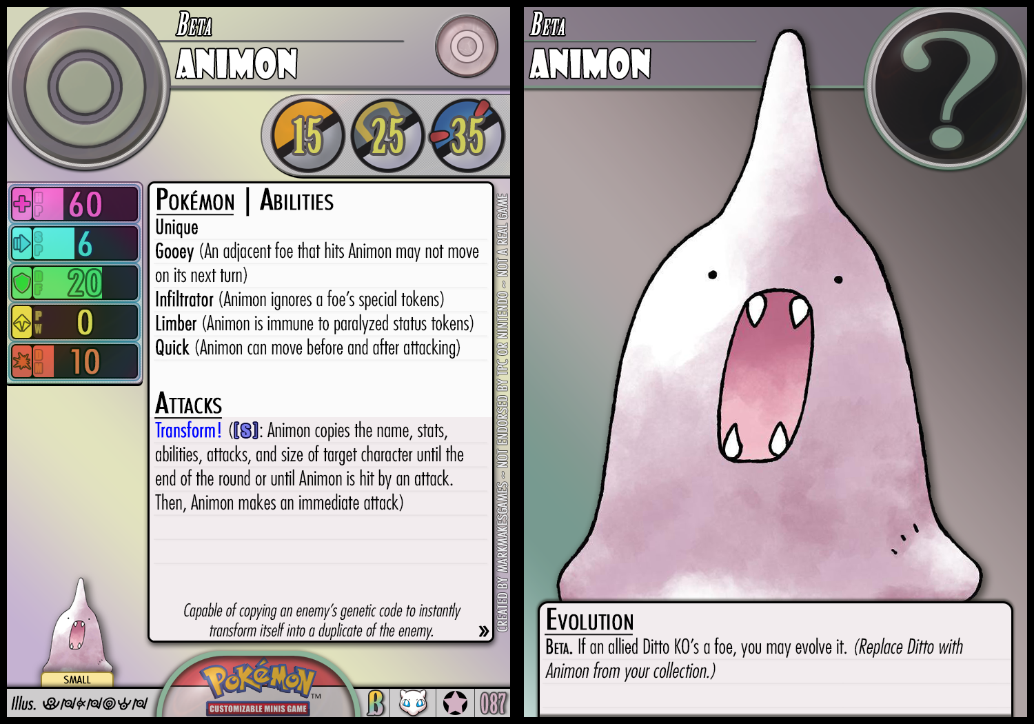 Animon the lost evolution of ditto
