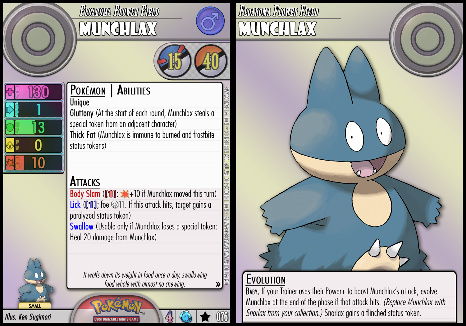 Pokémon Sammelalbum - Snorlax/Munchlax - Klein (ca. DIN A5)