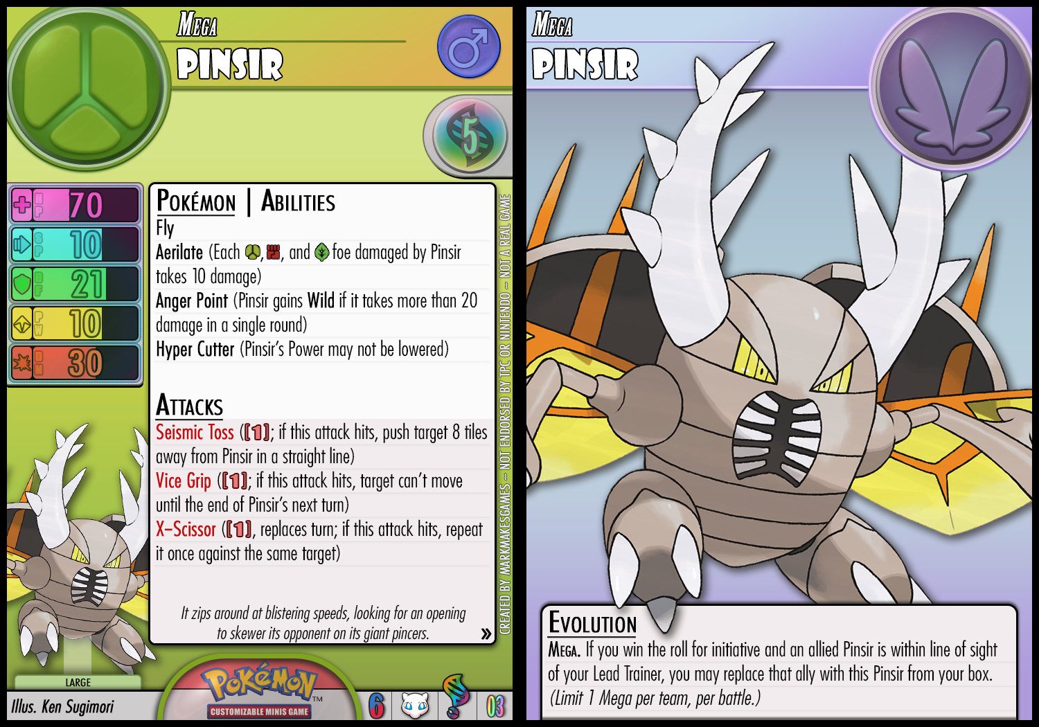 Pinsir, Pokédex