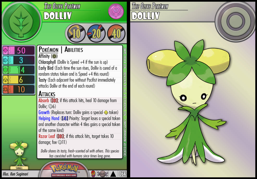 dolliv pokemon card Japanese 011/098 sv10 C TCG RarityShiny Rare Hit Points80 HP Grass Sunny Wind (30) Heal 30 damage from this Pokmon. Dolliv by PokemonCMG on DeviantArt