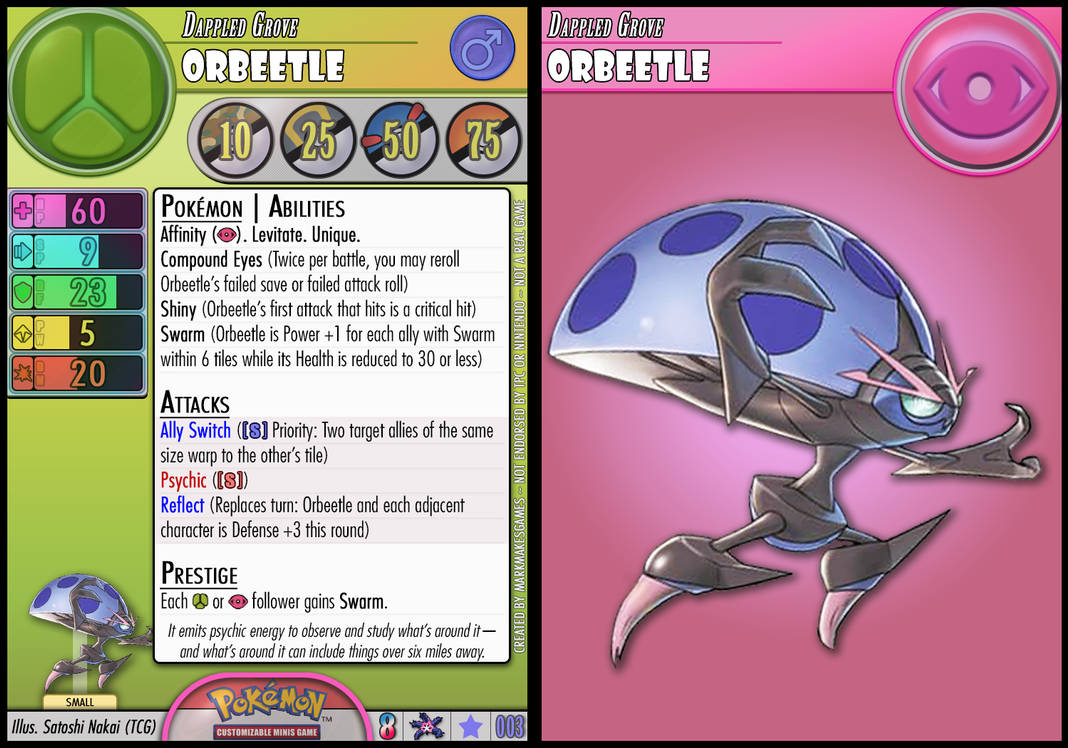 Orbeetle Shiny Orbeetle by PokemonCMG on DeviantArt