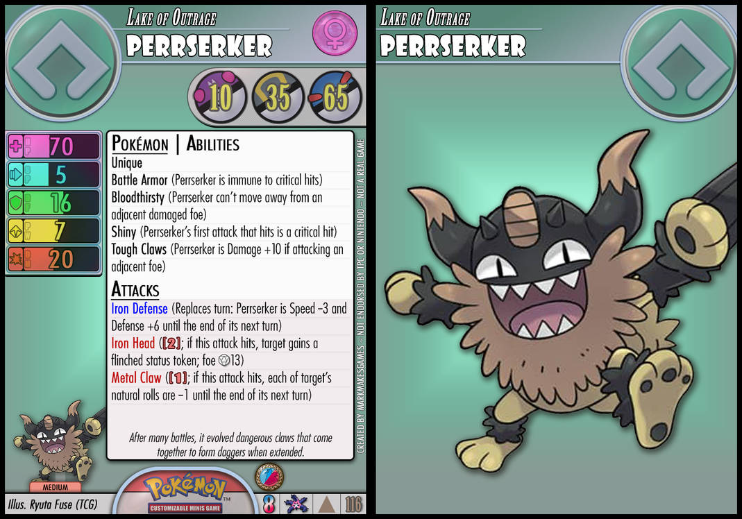 Shiny Perrserker by PokemonCMG on DeviantArt