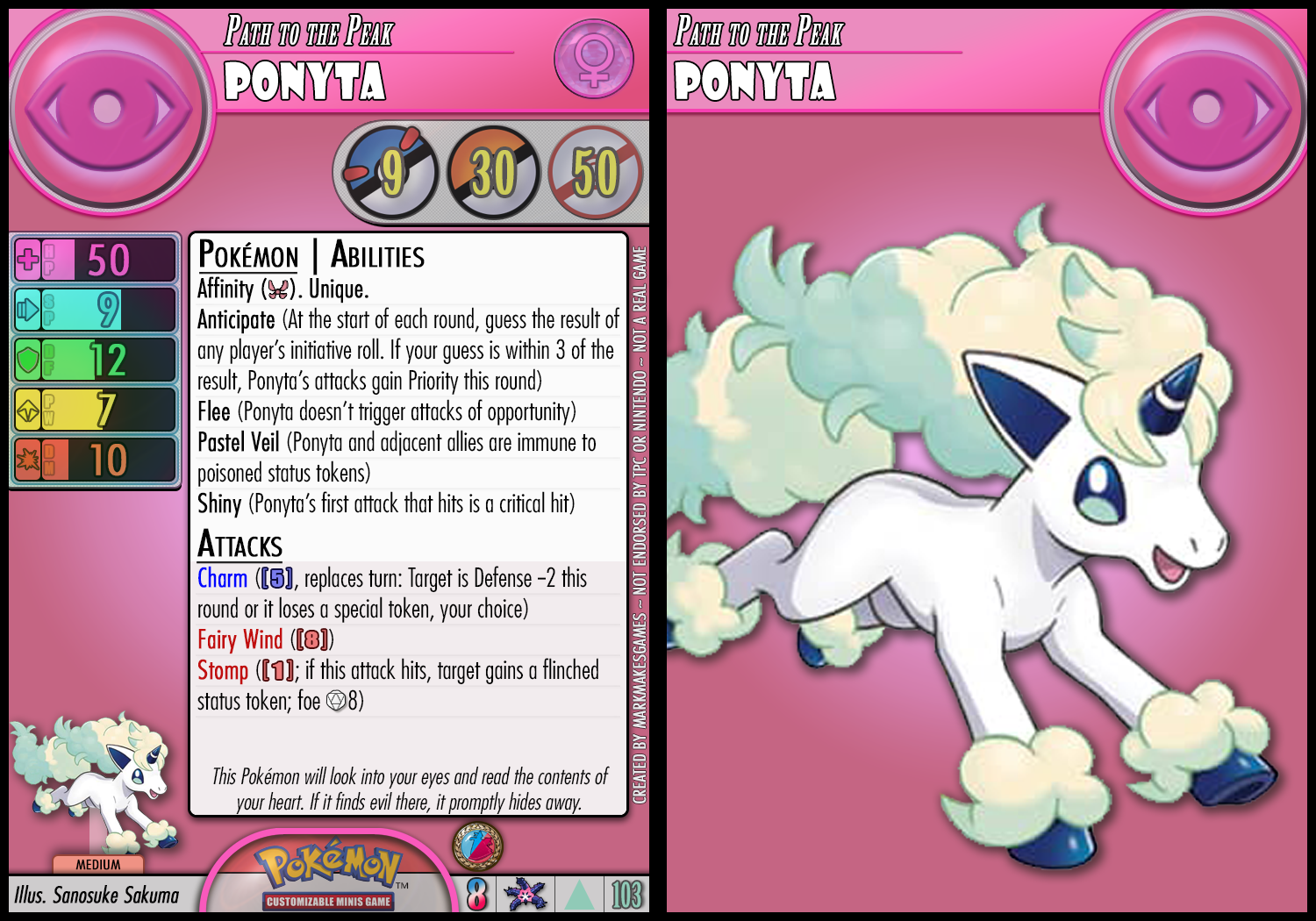 Mavin  Pokemon Shiny Ponyta Galarian Wearing Special Meloetta