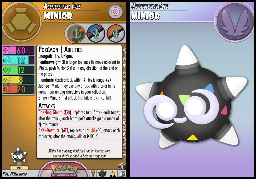 Shiny Minior Core by PokemonCMG on DeviantArt