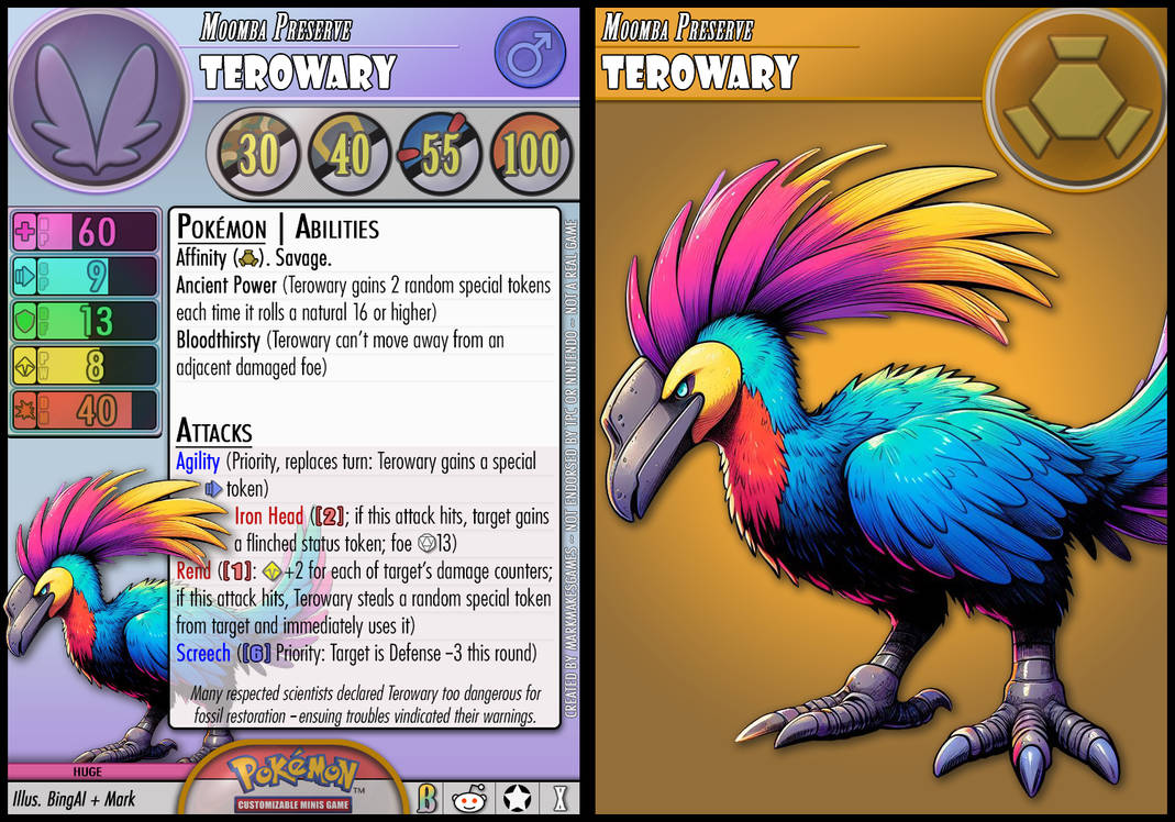 Regulus Pokemon Terowary (AI Fakemon) by PokemonCMG on DeviantArt