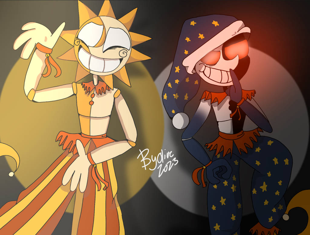 Sundrop and moondrop redraw by ZIMISDABEST on DeviantArt