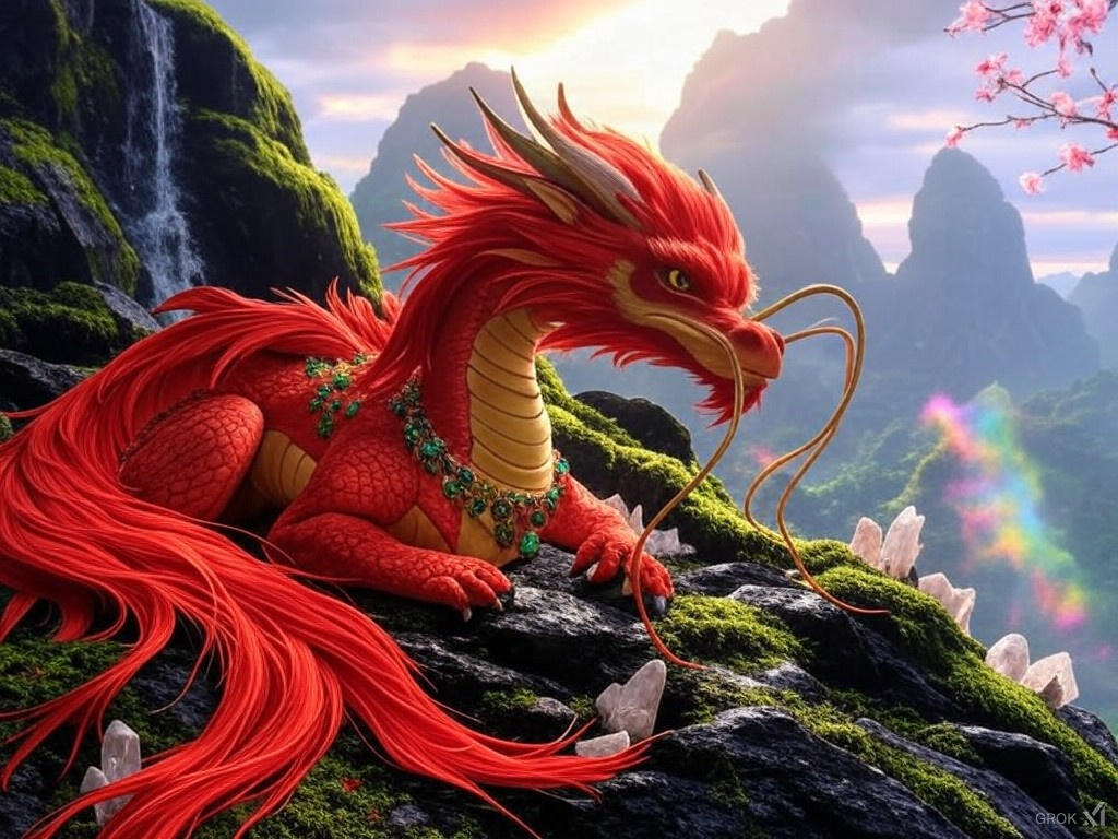 Chinese Red Dragon with Emeralds 32 by Kattvinge on DeviantArt