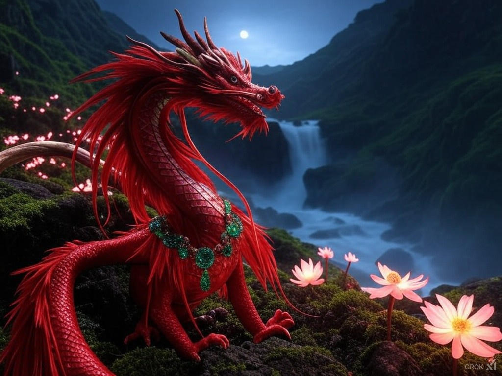 Chinese Red Dragon with Emeralds 46 by Kattvinge on DeviantArt