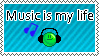 Music is my life stamp by maxiswhat
