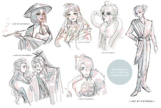 [CM] Kofi Sketch Commissions: Batch 1