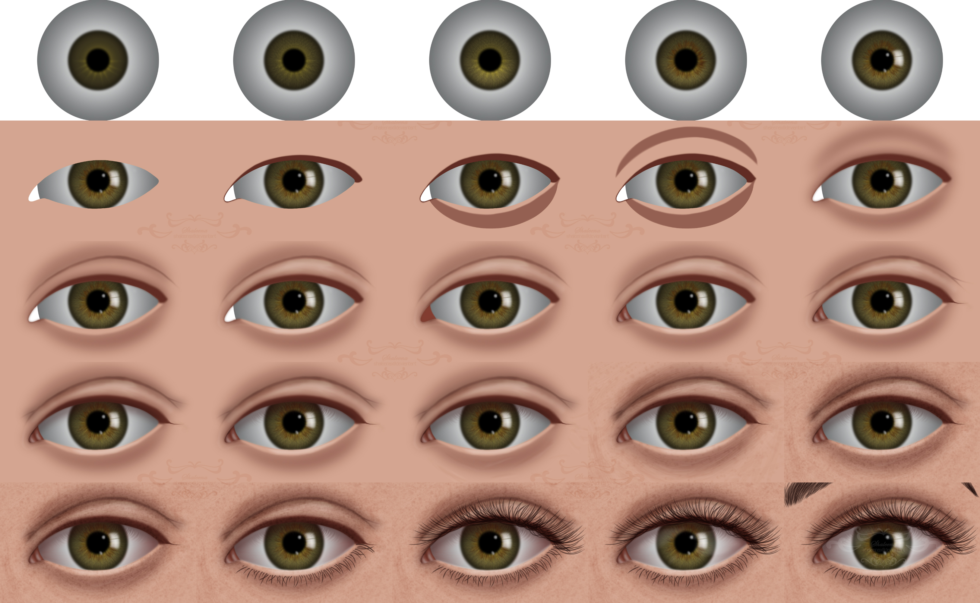 Realistic Eye Step by Step Process