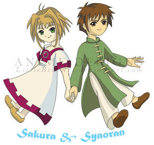 Sakura and Syaoran chibis