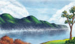 Bob Ross Inspired Landscape by KazeSkyfox