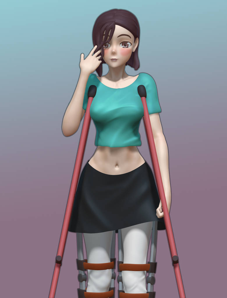 Leg Modification Deviantart Leg Brace Girl by CharlesPuke on DeviantArt