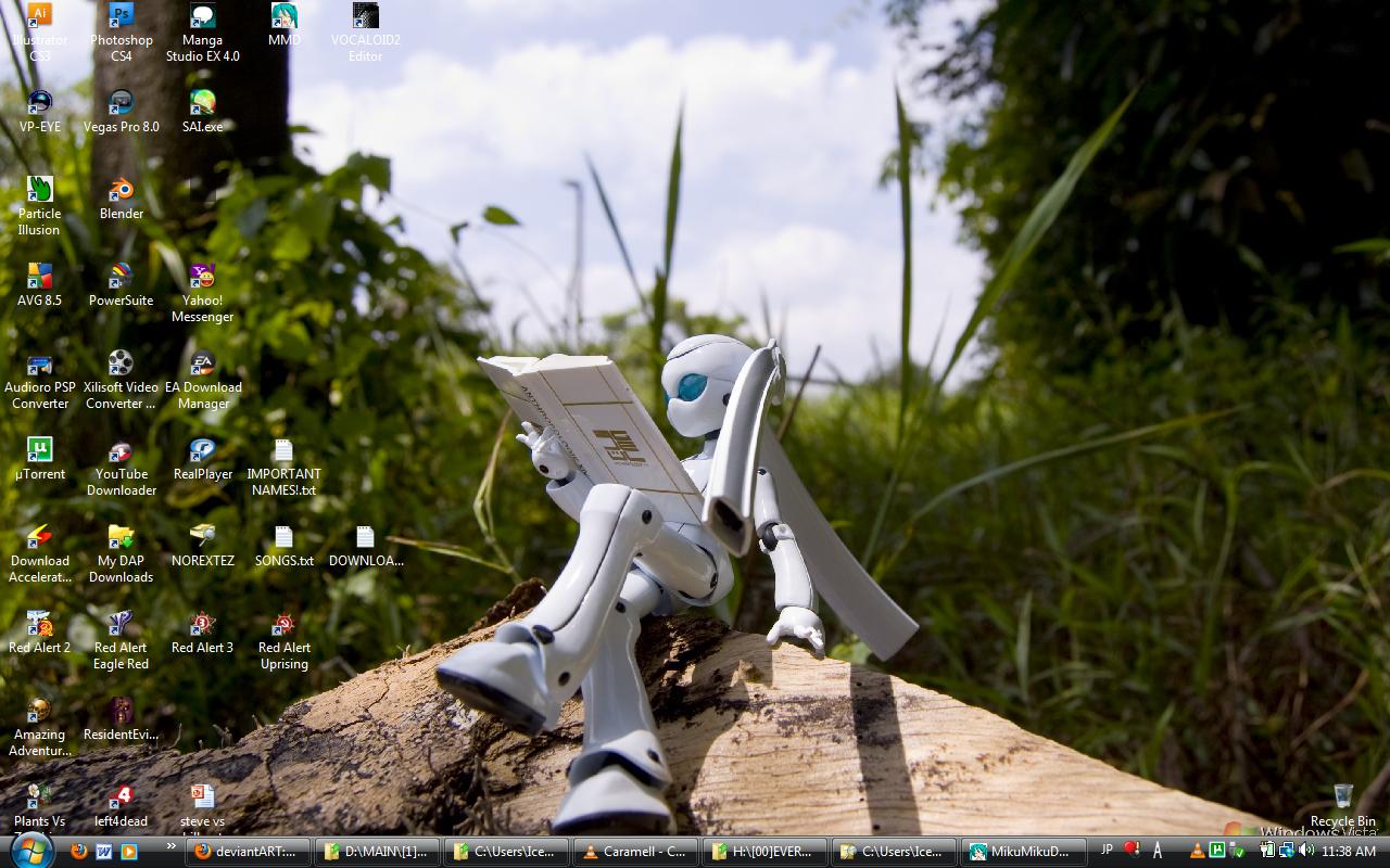 Desktop with drossel Flugel