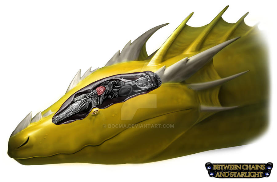 Cyborg dragon head