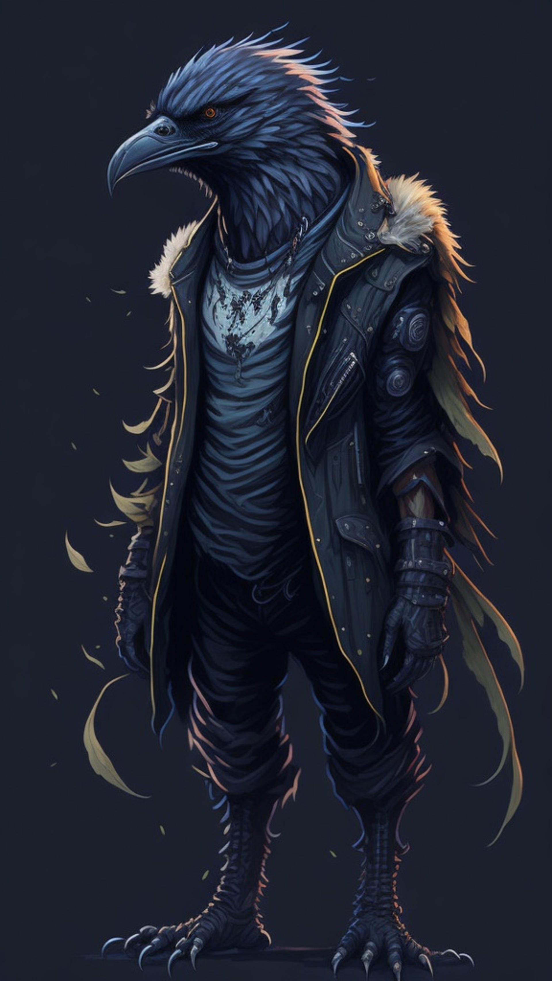 The humanoid crow by Pesmach on DeviantArt