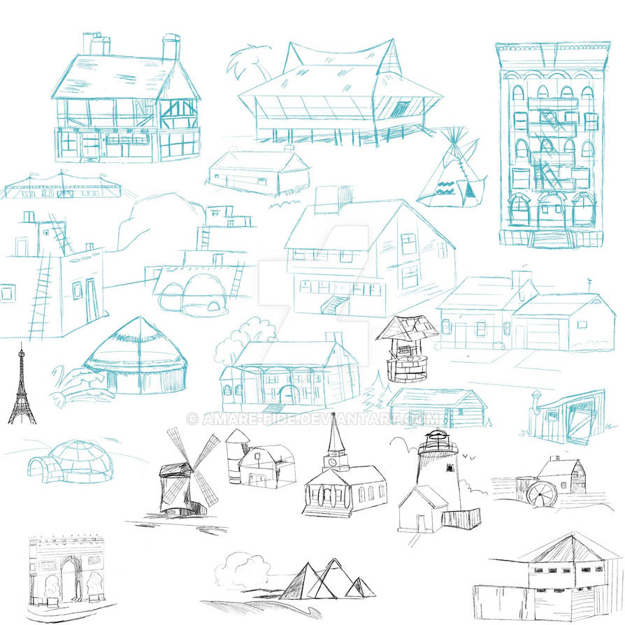 Draw 50 Buildings by Amare-Fide on DeviantArt
