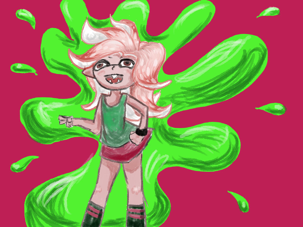 Deviantart Dark Inkling Red haired Inkling (Dark skin) by TkupBook on DeviantArt