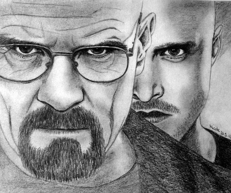 jesse pinkman and walter white drawing