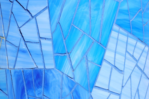 Mosaic Texture in Blue Glass 2