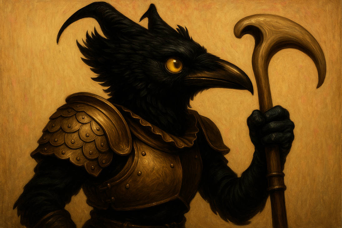 Anthropomorphic Raven Warrior by InkBloodedScholar on DeviantArt