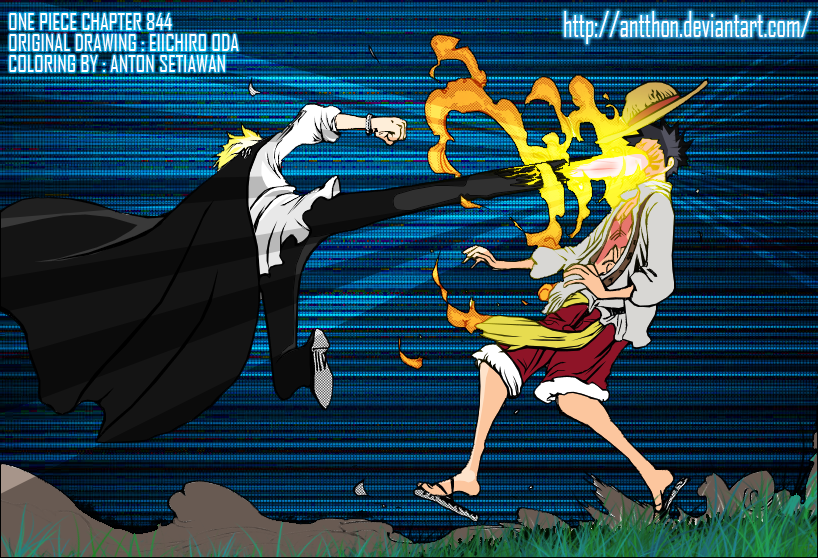 One Piece Chapter 844 Luffy VS Sanji Nami Anime by Amanomoon on DeviantArt