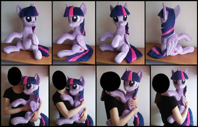 Twilight Sparkle Hugging Pony Plush by LittleFairysWonders