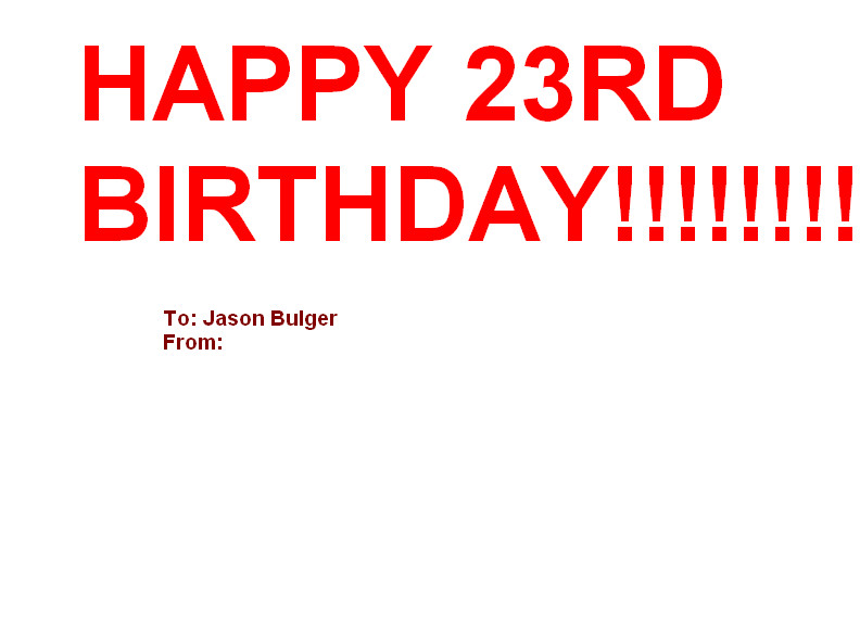 Jason's 23rd Birthday