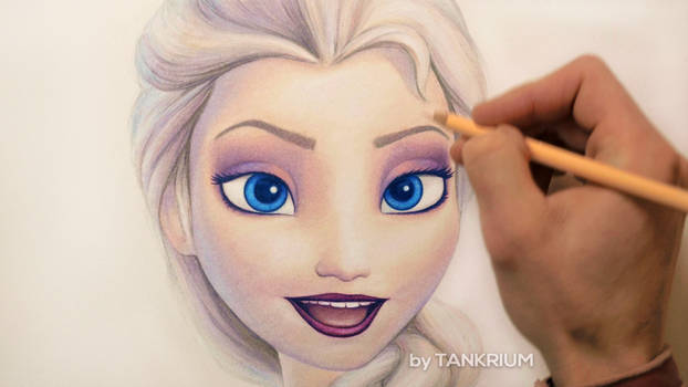 Speed Drawing ELSA (from FROZEN) by TANKRIUM