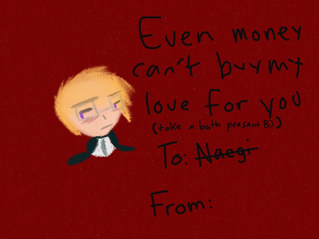 Togami valentines day card