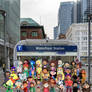 Cartoon Characters Meet at Waterfront Station
