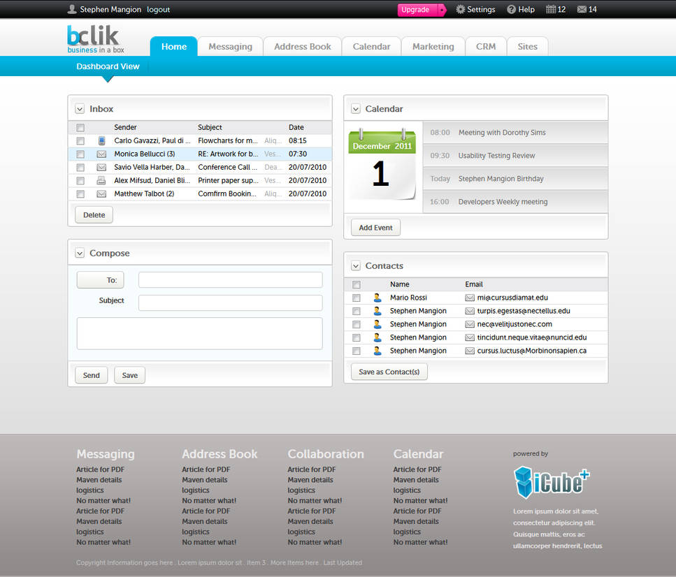 Mail webapp mockups by mangion