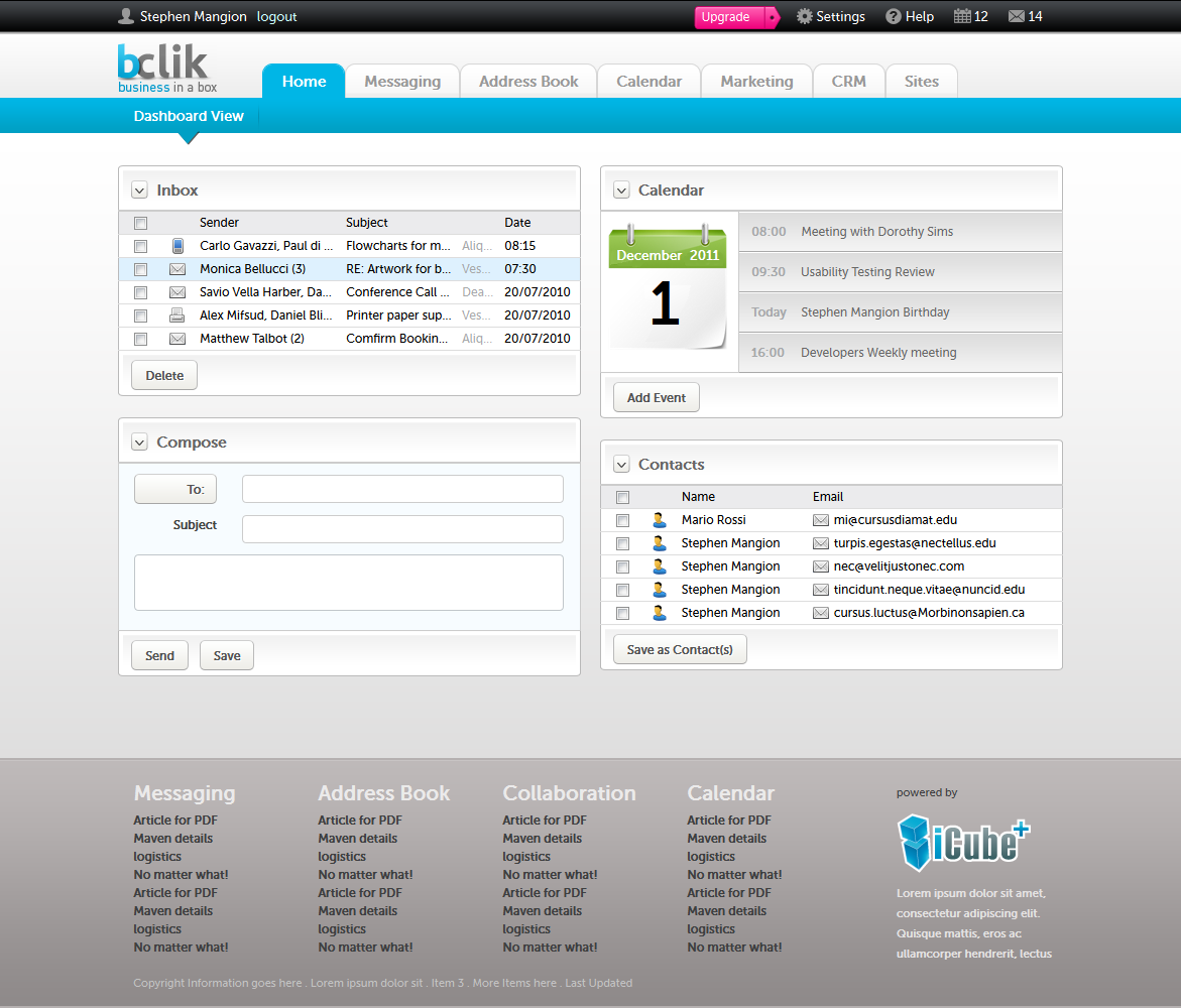 Mail webapp mockups by mangion