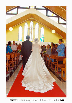 walking on the aisle